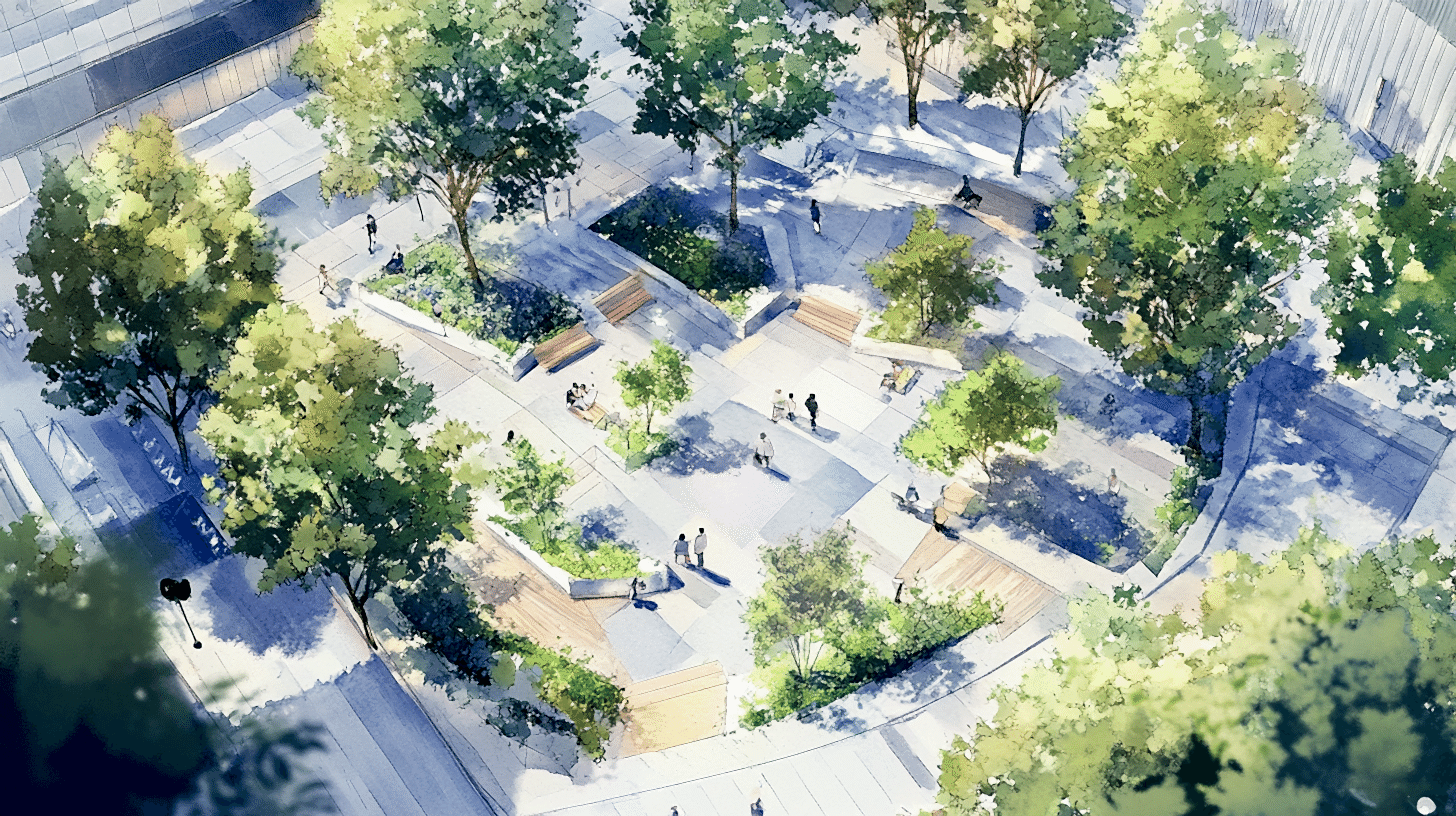 Cep parkında oyun alanında oynayan çocuklar ve dinlenen yerel halk.